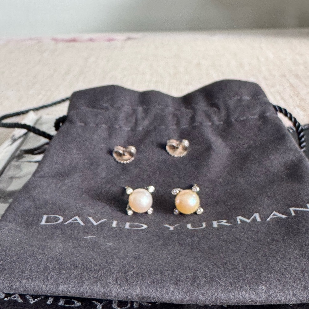 David Yurman Pearl Earrings